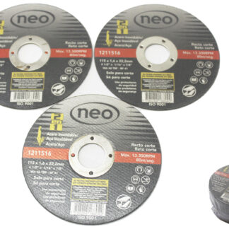 DISCO DE 7"X5/64"X7/8" CORTE ACERO PLANO NEO
