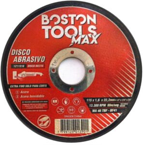 DISCO DE 4 1/2"X1/16 ABRASIVO CORTE ACERO BOSTON TOOLS