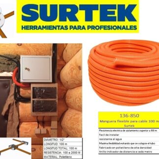 MANGUERA FLEXIBLE SURTEK 100MTSX1/2" >100OHMS