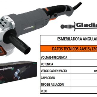 ESMERILADORA ANGULAR 4 1/2 1200W 11000RPM GLADIADOR
