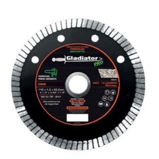 DISCO DE 4 1/2"X3/64"X7/8" DIAMANTADO PORCELANATO GLADIADOR