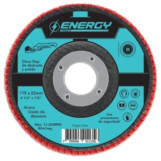 DISCO FLAP DE 4 1/2" GRANO 100 ENERGY