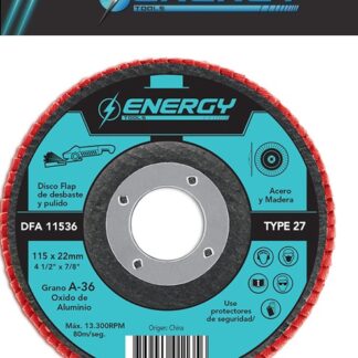 DISCO FLAP DE 4 1/2" GRANO 36 ENERGY