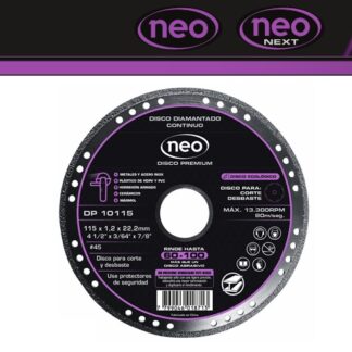 DISCO DE 4 1/2"X7/8" 13200RPM DIAMANTADO CONTINUO MULTIUSO NEO