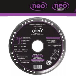 DISCO DE 9" 13200RPM DIAMANTADO CONTINUO MULTIUSO NEO