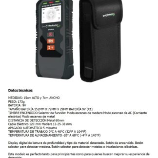 DETECTOR DE METALES 9V CON BATERIA GLADIADOR