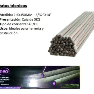 SOLDADURA NEO  E6013 3/32" (CAJA 11 LBS)