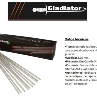 SOLDADURA GLADIADOR E6013 3/32" (CAJA 11 LBS)