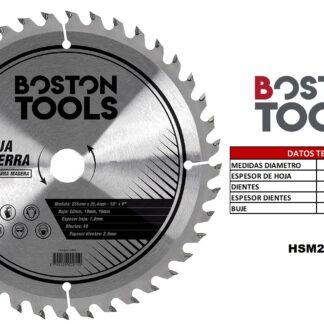 DISCO SIERRA DIAMANTADO DE 10" 120 DIENTES CORTE MADERA BOSTON TOOLS