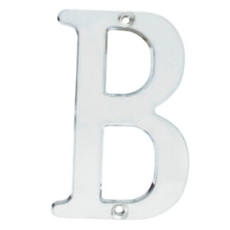 LETRA "B" LOCK SLIM 4" X 13mm X 50mm CROMO SATINAD
