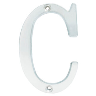 LETRA "C" LOCK SLIM 4" X 13mm X 50mm CROMO SATINAD