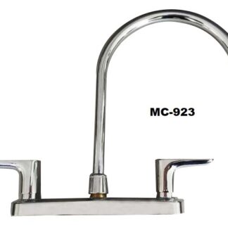 LLAVE DOBLE P/FREGADERO 8" CUELLO DE CISNE CROMADA TOSCANA