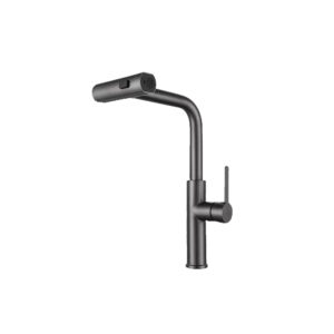 LLAVE MONOMANDO P/FREGADERO CUELLO CUADRADO GRIS TOSCANA