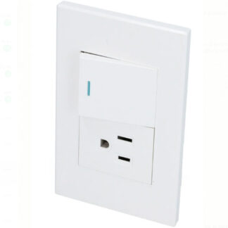 APAGADOR + TOMACORRIENTE P/EMPOTRAR BLANCO SURTEK