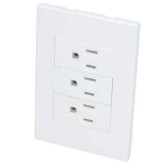 TOMACORRIENTE TRIPLE P/EMPOTRAR 15A 127V BLANCO SURTEK