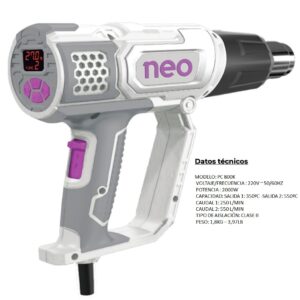 PISTOLA DE CALOR NEO 1500W 600C