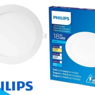 LAMPARA P/TECHO LED REDONDA P/EMPOTRAR 18WX8" 1000L 6500K PHILIPS