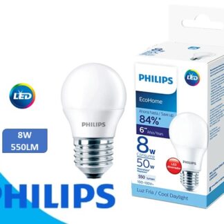 BOMBILLO LED DE 8-50W E27 550L LUZ DE DIA ECOHOME PHILIPS