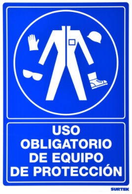 LETRERO SE?ALIZACION SURTEK "EQUIPO PROTECCION"