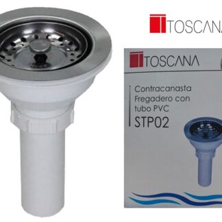 CENTRO CANASTA P/FREGADERO CON BAJANTE PLASTICO TOSCANA