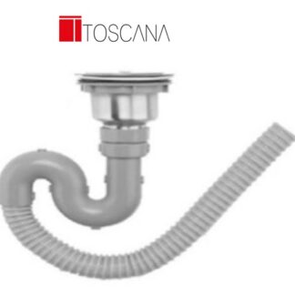 TRAMPA FLEXIBLE P/FREGADERO DE 1 1/2" C/CENTRO TOSCANA